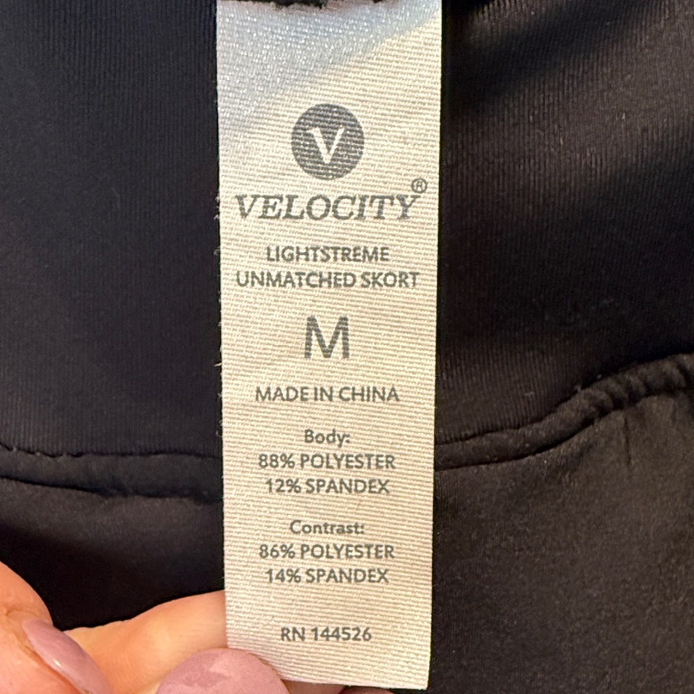 Velocity Black Lightstreme Crossover Athletic Skort M - Picture 2 of 6